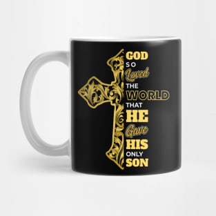 John 3:16 God so Loved the World Bible Verse Christian Mug